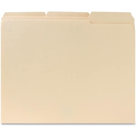 Business Source 2 Ply 1/3 cut Tab Manila File Folders Letter, PK100 211113